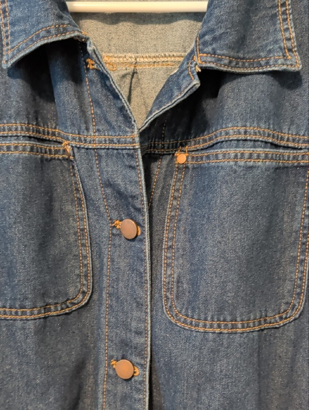 Women's Dark Blue Denim Shirt/Jacket Shacket - Picture 4 of 6